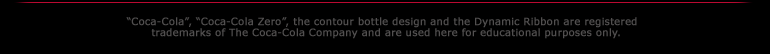 'Coca-Cola', 'Coca-Cola Zero', the contour bottle design and the Dynamic Ribbon are registered trademarks of The Coca-Cola Company and are used here for educational purposes only.